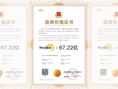 北京東方時尚駕校獲得品牌價值6722億證書